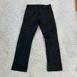Vintage Y2K Gap black leather pants 30 x 32 READ